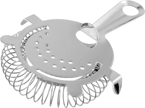 Miniatura 4 de JEUIHAU 10 coladores de cóctel de 6 pulgadas, colador de barra de acero inoxidable de 4 puntas, colador de barra de cóctel, colador de cóctel