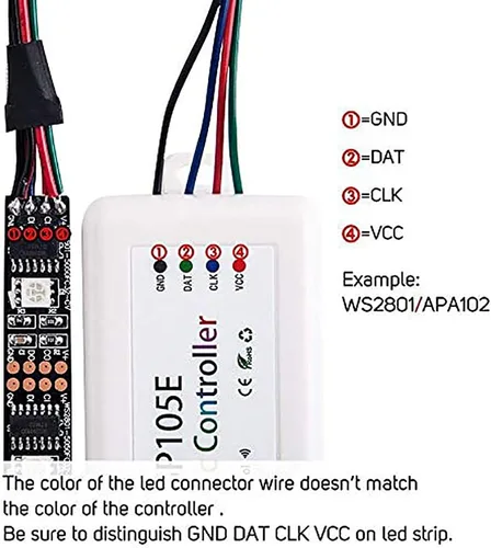 Miniatura 3 de RGBZONE Controlador LED Bluetooth SP105E, control inteligente de aplicación, sincronización de música para WS2811 WS2812B WS2815 WS2813 WS2801