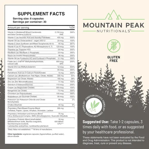 Miniatura 4 de Mountain Peak Nutritionals Multivitamínico ultra alto para hombres y mujeres, con vitaminas A, B12, B6, C, D, E, magnesio, zinc, ácido fólico