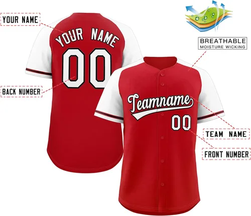 Miniatura 115 de Camisetas de béisbol personalizadas con botones de manga corta, número de nombre cosido personalizado / impreso para adultos y jóvenes