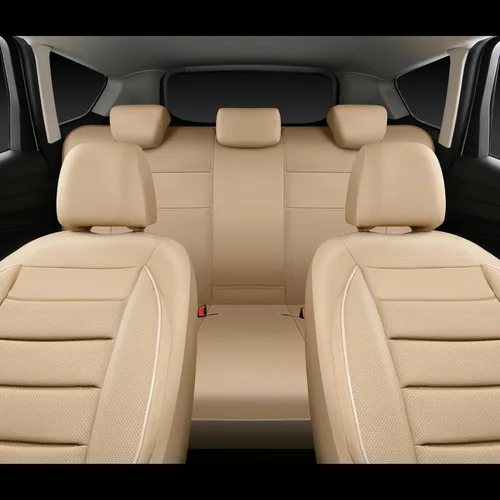 Miniatura 7 de CAR PASS Juego completo de fundas de asiento de cuero, universal, resistentes al agua, soporte de respaldo de espuma 3D, comodidad de lujo, 5