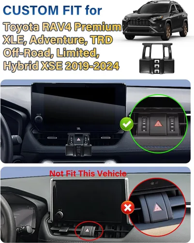 Miniatura 2 de Soporte para teléfono de coche para Toyota RAV4 2019-2024 Premium XLE, Adventure, TRD Off-Road, Limited, Hybrid XSE Accesorios de coche soporte