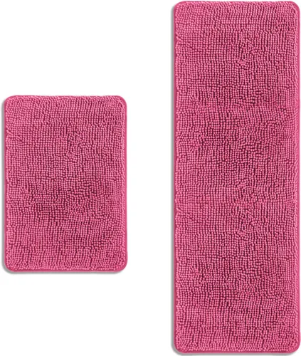 Miniatura 483 de Alfombra de baño pequeña de 12 x 18 pulgadas, lavable y absorbente, antideslizante, alfombra de baño de felpilla gruesa y suave para baño, ducha