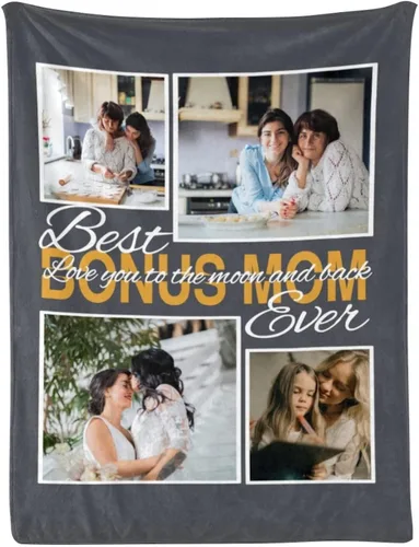 Miniatura 46 de Manta personalizada con fotos, mantas personalizadas con imagen para madre, padre, niños, hermana, amigos, parejas, cumpleaños, 1 foto, 30 x 40