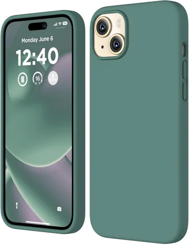 Miniatura 22 de Funda de silicona para iPhone 15 Plus, cubierta protectora de cuerpo completo, forro de microfibra suave antiarañazos, funda delgada ultrafina