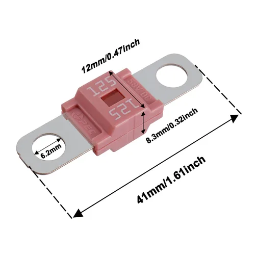 Miniatura 3 de BOJACK Fusible AMI/Midi 125A Fusible de alta corriente atornillado de 125 amperios para automóviles, camiones, vehículos de construcción, autobuses