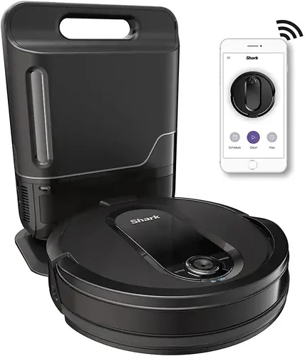Miniatura 4 de Shark AV1010AE IQ Robot Aspiradora con Base de Autovaciado XL, Sin Bolsa, Capacidad de 45 Días, Navegación Avanzada, Alexa y Wi-Fi, Cepillo