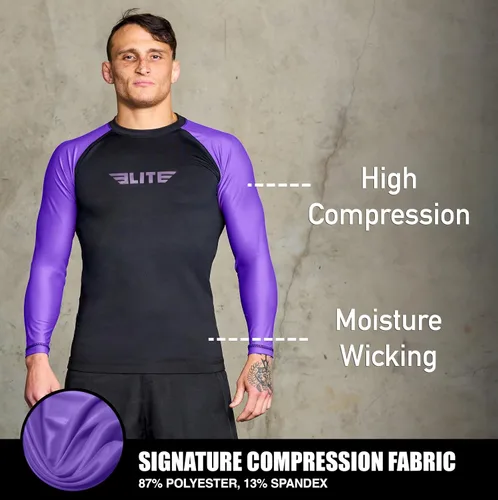 Miniatura 39 de Elite Sports MMA, BJJJ, No-Gi, protección de entrenamiento de manga corta