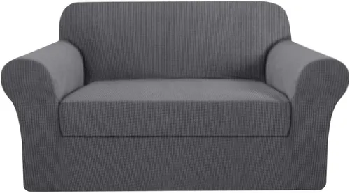 Miniatura 53 de H.VERSAILTEX Funda de Sofá de Alta Elasticidad de 2 Piezas Fundas de Sofá Elegante Funda/Protector de Muebles Suave con Tela de Patrón a Cuadros
