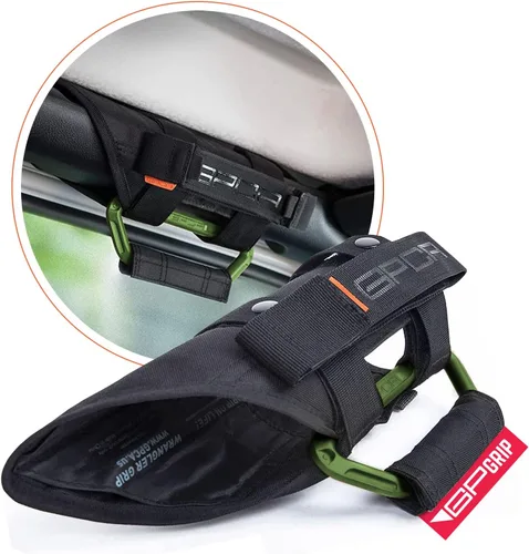 Miniatura 6 de GPCA Asas de agarre metálicas para Jeep Wrangler 4xe, JL, JT, JK, Sport, Sahara, Rubicon y Gladiator 4DR/2DR 2007-2023 GP Grip PRO, plegables
