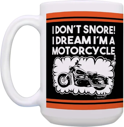 Miniatura 3 de ThisWear Regalos de motocicleta para hombres, taza de café de cerámica de 15 onzas con asa