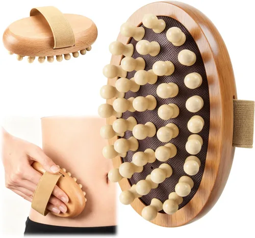 Miniatura 10 de 2 cepillos de masaje Meridian, herramientas de masaje de terapia de madera con aceite esencial, cepillo meridiano de mano para grasa del vientre