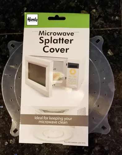Miniatura 3 de Handy Housewares Cubierta redonda ventilada de 10 pulgadas para tazón de comida para microondas, ayuda a mantener tu microondas limpio (paquete de 1)