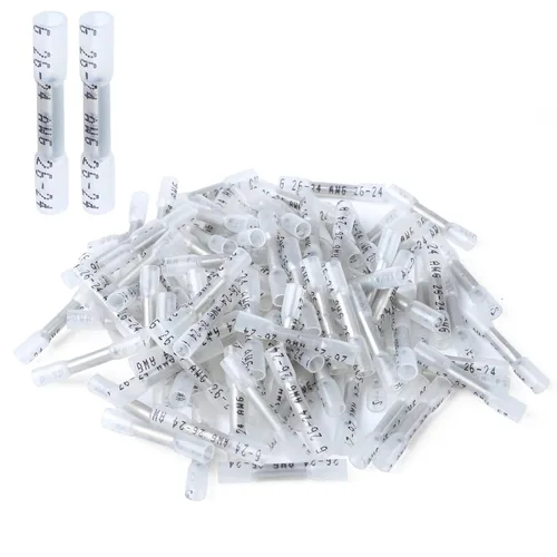 Miniatura 17 de 200 conectores de cable termorretráctiles de 16-14 AWG, conectores de cable eléctrico aislados, impermeables, terminales de crimpado de alambre