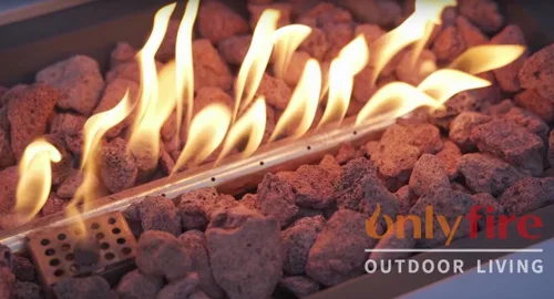 Miniatura 7 de Mesa de fogata de 60 pulgadas para exteriores de alta calidad con rocas de lava y manguera de 12 pies, mesa grande de fuego de gas propano, chimenea