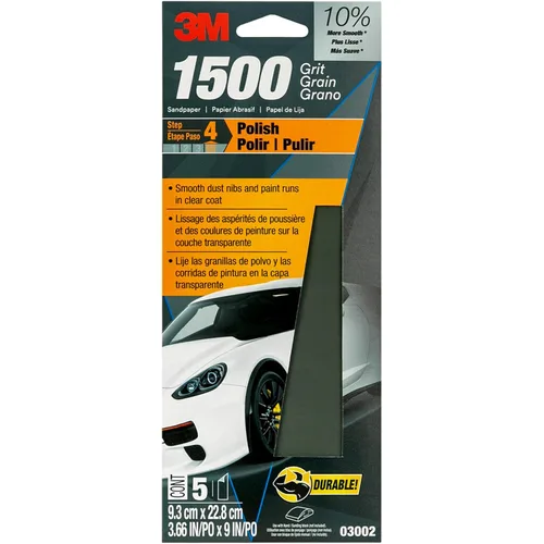 Miniatura 12 de 3M Wetordry - Papel de lija 32035, grano 800, 9 x 11 pulgadas, 5 hojas por paquete