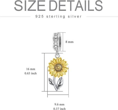 Miniatura 4 de Dijes para pulsera de plata de ley 925 cuerno italianoSol de Filipinas