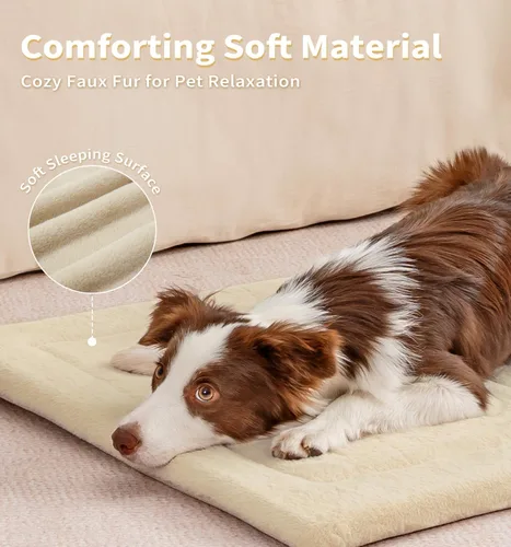 Miniatura 2 de Made4Pets Cojín Cama para Jaula de Perros Medianos y Grandes, Lavable y Reversible, Tapete Antideslizante para Perrera para un Sueño Acogedor, Cama