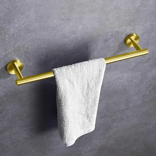 Miniatura 6 de Modket 9 pulgadas de oro cepillado barra de toalla de baño hardware de acero inoxidable 304 montado en la pared toalla de cocina titular paños