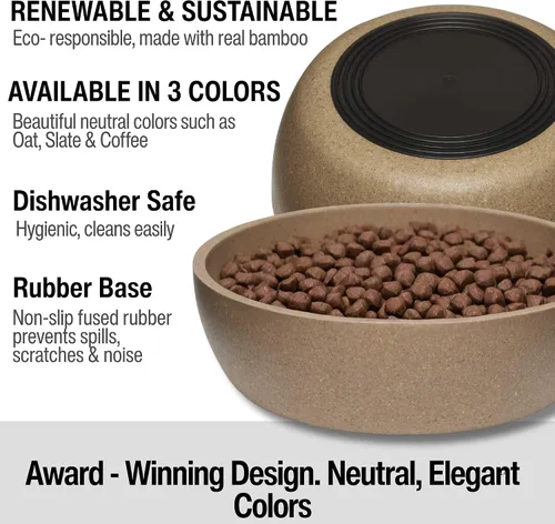 Miniatura 3 de Loving Pets - Dolce Bamboo - Cuencos y platos ecológicos de bambú para mascotas para perros, gatos, cuenco de comida y agua para cachorros