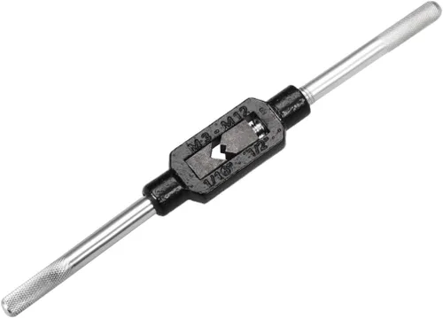 uxcell Mango de llave de grifo, para roscas métricas M3-M12 1/16"-1/2" (UNC/UNF), soporte para roscado manual para reparación de maquinistas