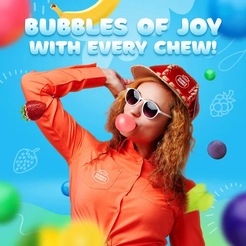 Miniatura 9 de Bolas de chicle para máquina de chicles – Bolas de chicle grandes de doble burbuja de 1 pulgada – Goma de mascar con sabor a fruta surtido