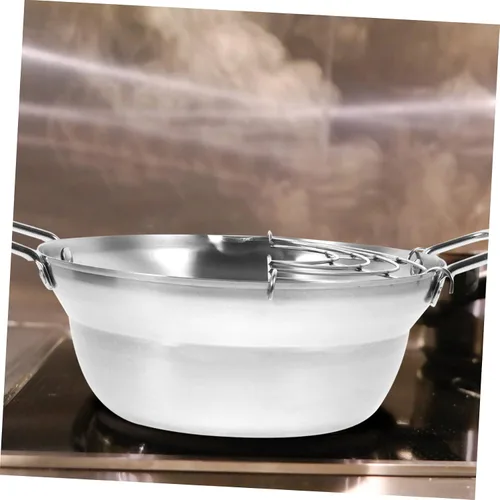 Miniatura 3 de 1 sartén de estilo japonés, utensilios de cocina antiadherentes, olla portátil para cocinar, cocina de inducción, sartén tempura, freidora