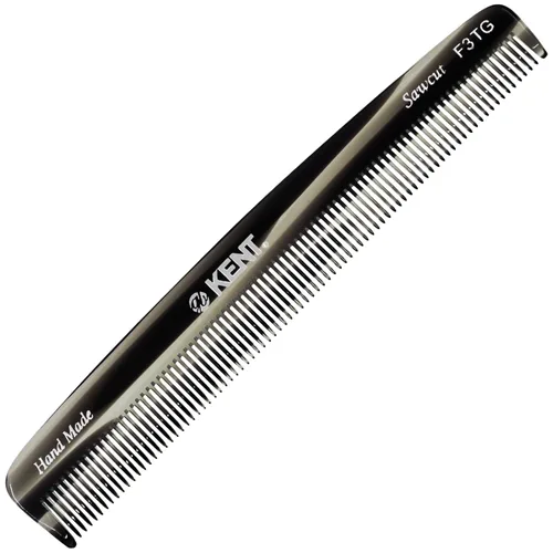 Kent F3T - Peine de dientes finos de grafito negro, peine para separar y alisar el cabello para hombres y mujeres, removedor de caspa, corte de