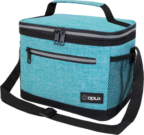 Miniatura 25 de OPUX - Fiambrera de alta calidad, aislada para hombres y mujeres adultas, resistente al almuerzo escolar para niños, niñas, niños Bolsa de Azul