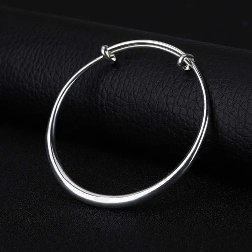 Miniatura 6 de 1 brazalete de plata de ley 925 sólida para mujer