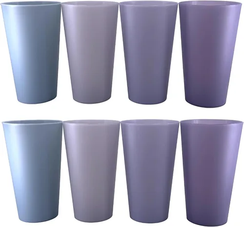 Miniatura 10 de Vasos de plástico reutilizables de 32 onzas, vasos de plástico irrompibles, sin BPA, aptos para lavavajillas, juego de 8 tazas grandes para agua