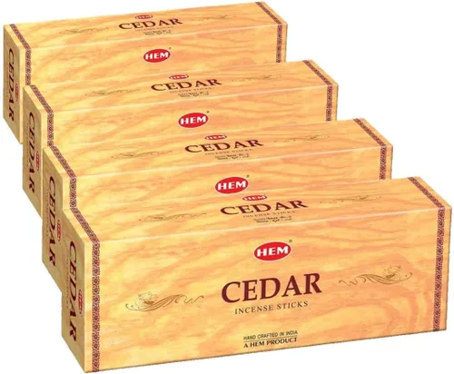 Miniatura 7 de HEM Paquete de 120 varillas de incienso de cedro 100% natural y puro polvo de casa y flor Fragancia fresca y duradera Incienso de aromaterapia