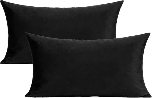 Miniatura 33 de Fundas de almohada de terciopelo de 16 x 16 pulgadas, color negro, fundas de almohada decorativas para sofá, fundas de almohada suaves, sólidas