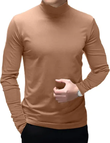 Miniatura 2 de Rela Bota Camisetas de moda para hombre, ropa interior térmica, camisetas de media manga corta de cuello alto, ajuste delgado, básicas