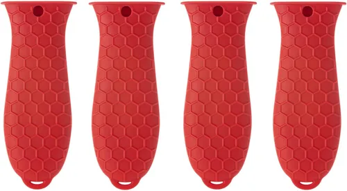 Miniatura 9 de Soporte de silicona para mango caliente, agarradera para sartenes de hierro fundido y sartenes, funda resistente al calor, mango de agarre de mango