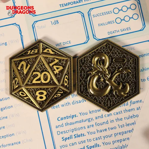 Miniatura 4 de Moneda de colección Dungeons & Dragons de 20 caras de edición limitada