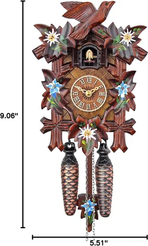 Miniatura 6 de Reloj Cuco Cuarzo - Flores Alpinas AH 40/8 QM