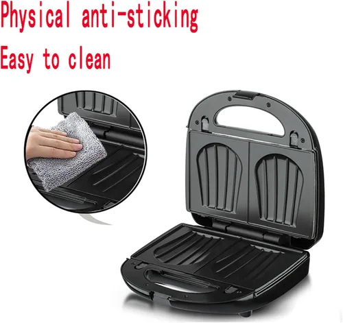 Miniatura 3 de Combo de sándwiches Panini Press Grill 8 en 1, prensa para sándwiches y parrilla con placas de parrilla extraíbles, mango de tacto fresco, luces
