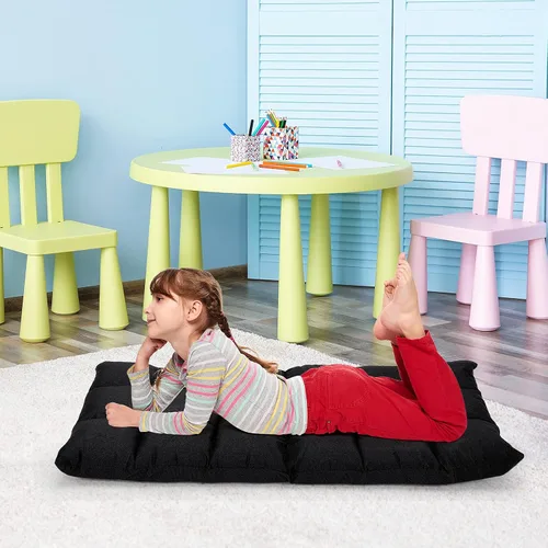 Miniatura 2 de Giantex Sofá de suelo, silla de videojuegos con 14 posiciones ajustables, respaldo acolchado, asiento acolchado para el suelo, silla plegable