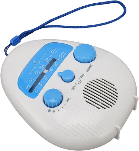 Miniatura 9 de Radio de ducha a prueba de agua, radio de baño portátil AM FM con altavoz integrado, para fácil sintonización y control de volumen