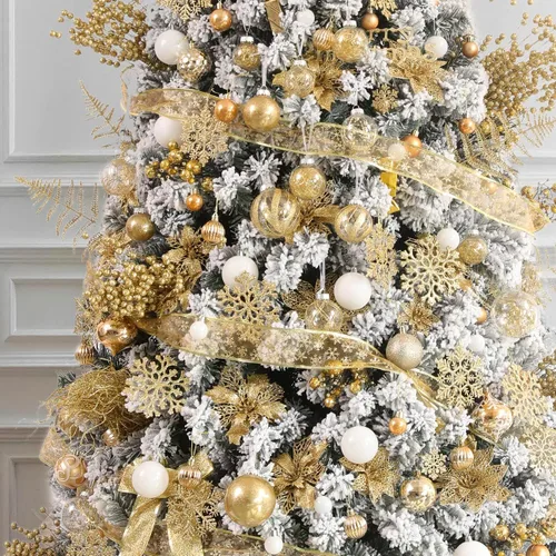 Miniatura 5 de Adornos de esferas navideñas transparentes, 24 unidades - Juego de adornos de esferas de Navidad de plástico irrompibles y decorativas para colgar