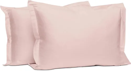 Miniatura 77 de Pizuna Juego de 2 fundas de almohada de 100 % algodón puro, tamaño estándar, color blanco, lujosas fundas de almohada de 400 hilos de satén
