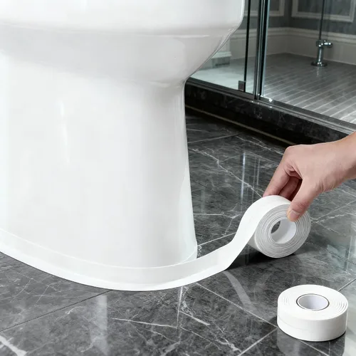 Miniatura 13 de Dstorelhp Cinta autoadhesiva impermeable, cinta decorativa para calafatear para cocina, encimera, baño, fregadero, bañera, inodoro, ducha