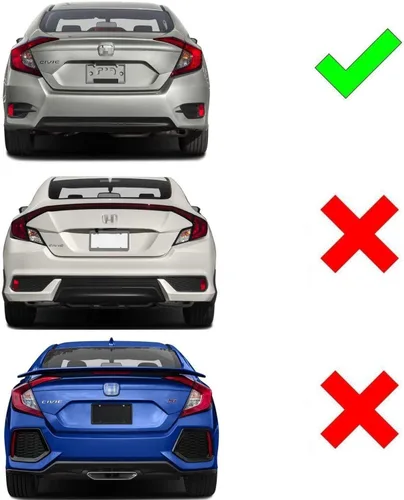 Miniatura 8 de Astra Depot 1 par de luces LED de freno para parachoques trasero, compatible con Honda Civic Sedan '16-'21 (lente ahumado)