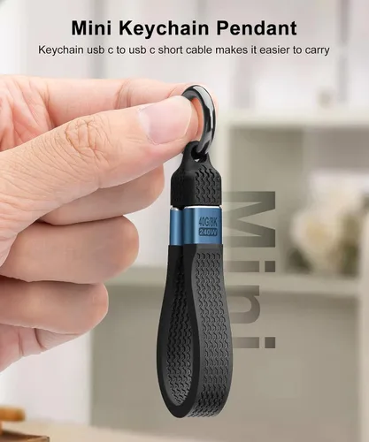 Miniatura 6 de Cable corto USB-C macho a macho OTG USB4 compatible con Thunderbolt 4/3, compatible con carga PD de 240 W, transferencia de datos de 40 Gbps y video