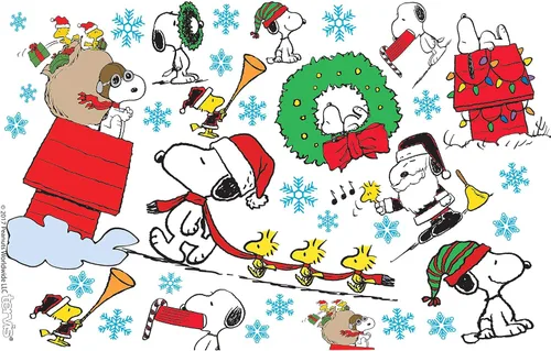 Miniatura 2 de Tervis Vaso aislado de doble pared con collage navideño de Peanuts hecho en Estados Unidos, mantiene las bebidas frías y calientes, 16 onzas, clásico