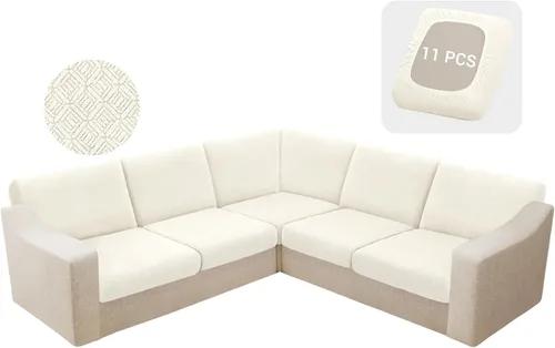 Miniatura 43 de HDCAXKJ - Fundas impermeables para cojín de sofá modular, fundas elásticas para cojín de sofá de esquina, fundas protectoras de muebles de jacquard