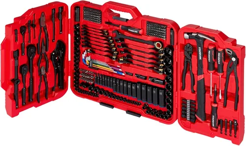 STARWORK TRUE MECHANIC - Juego de herramientas mecánicas de 306 piezas y juego de zócalos, kit de herramientas integral, juego de herramientas de