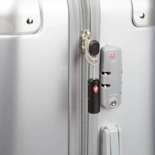 Miniatura 7 de Paquete de 2 cerraduras de equipaje aprobadas por la TSA con llaves para viajes, mini candado flexible y ultra seguro y material de aleación de zinc