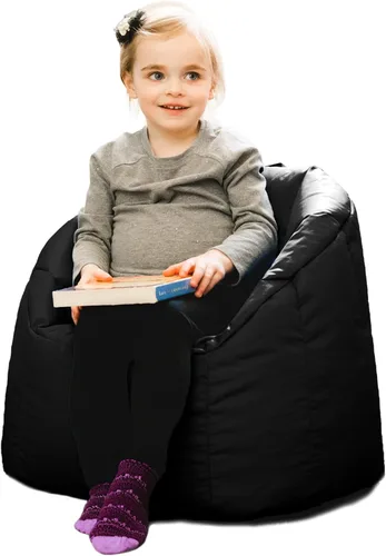 Miniatura 13 de Big Joe Milano - Silla de Puf con Cuero Montana Negro Vibe